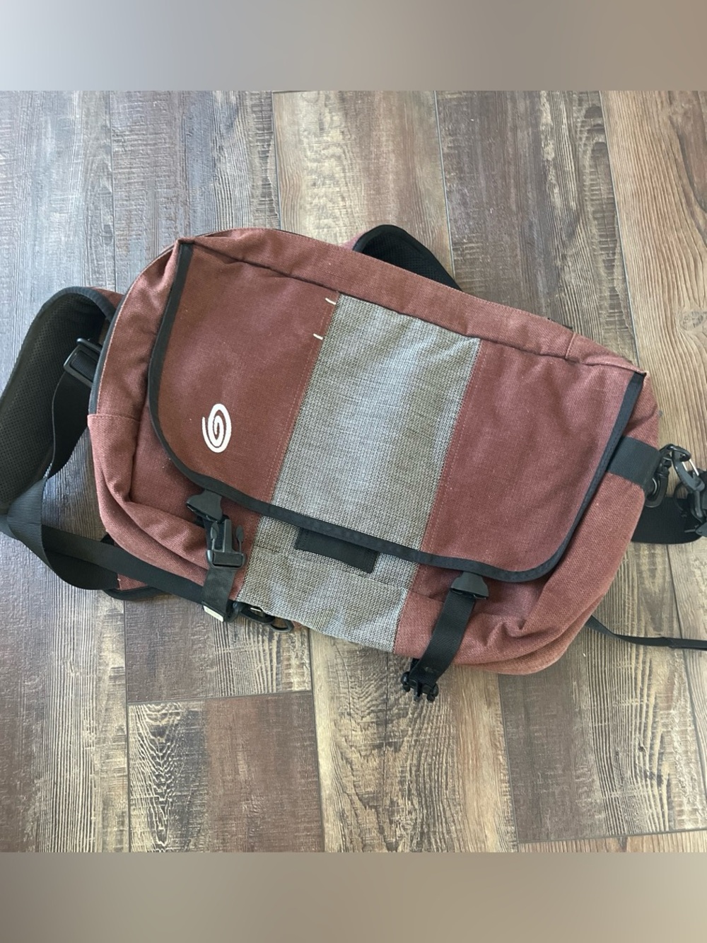 Timbuk2 Rust Red and Gray Messenger Bag